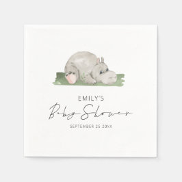 Niedliche Hippo Babydusche Napkins Serviette