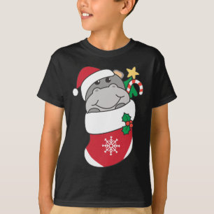 Niedliche Hippos zu Weihnachten Strümpfe zu Weihna T-Shirt