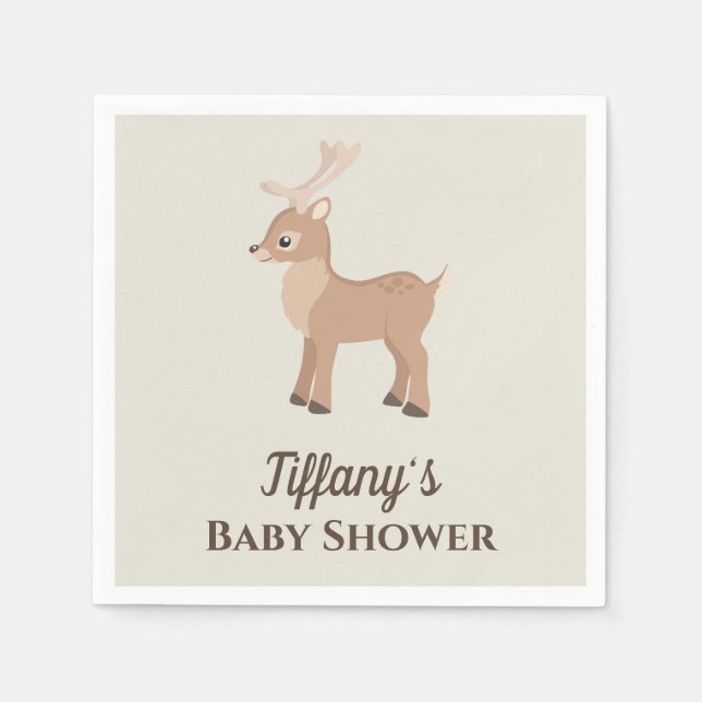 Niedliche Hirschbaby-Dusche Serviette (Vorderseite)