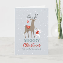 Niedliche Hirsche- und Kaninchenfreunde Weihnachts