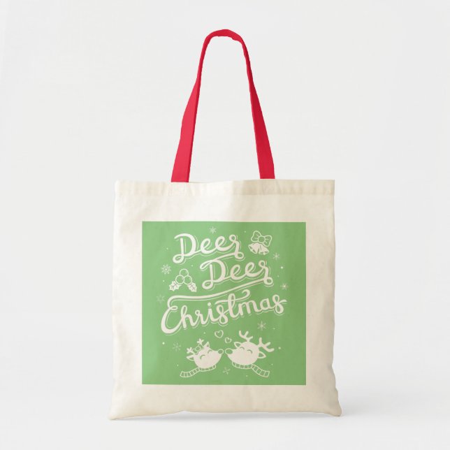 Niedliche Hirschtypografie Pun Tote Bag Tragetasche (Vorne)