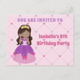 Niedliche Hispanic Prinzessin Geburtstagsparty Ein Postkarte