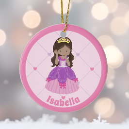 Niedliche hispanische Prinzessin Pink Custom Chris Keramik Ornament