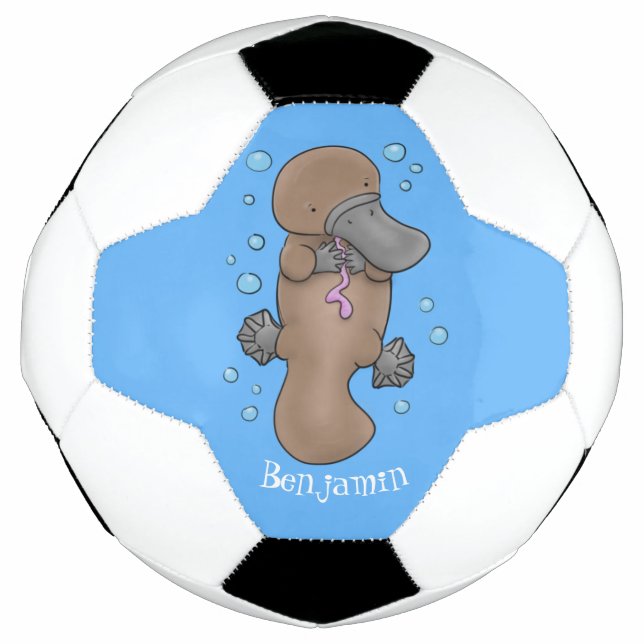 Niedliche Hochglanztuch-Cartoon-Abbildung Fußball (Vorderseite)