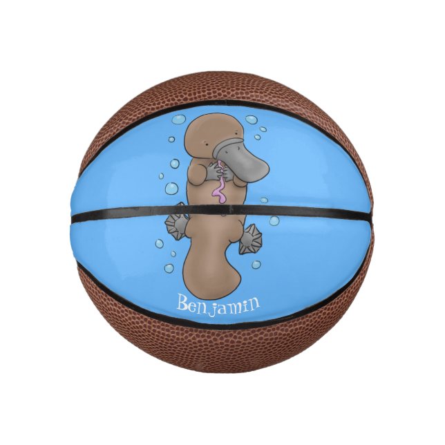 Niedliche Hochglanztuch-Cartoon-Abbildung Mini Basketball (Vorderseite)