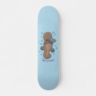 Niedliche Hochglanztuch-Cartoon-Abbildung Skateboard