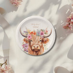 Niedliche Hochlandkuh 1. Geburtstag Pappteller<br><div class="desc">Machen Sie mit unseren Niedlichen Highland Cow 1st Birthday Paper Tellern die Geburtstagsparty Ihres Kleinen ganz besonders. Diese Teller zeichnen sich durch eine liebenswerte Highland Kuh-Illustration in einem wunderschönen boho-modernen Aquarell-Stil aus, der Ihnen eine Touch von Laune und Charme verleiht. Das Design zeigt die niedliche Highland Kuh mit ihrem charakteristischen,...</div>