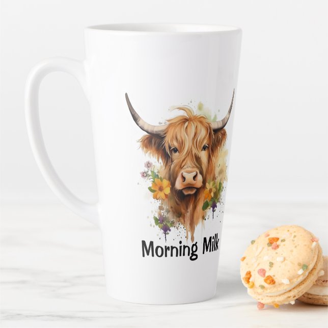 Niedliche Hochlandkuh Morgenmilch Personalisiert Milchtasse (Beispiel)