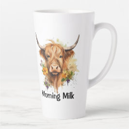 Niedliche Hochlandkuh Morgenmilch Personalisiert Milchtasse
