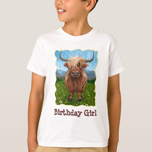 Niedliche Hochlandkuh T-Shirt (Vorderseite)