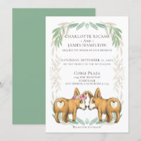 Niedliche Hochzeit von Korgi-Hunden