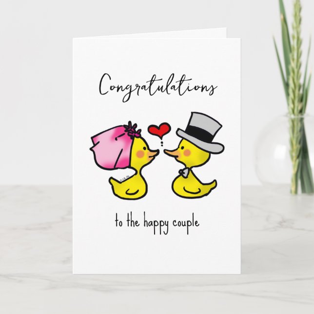 niedliche Hochzeiten Karte (Vorderseite)