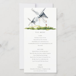 Niedliche Hochzeitskarte für rustikale Windmühle Dankeskarte