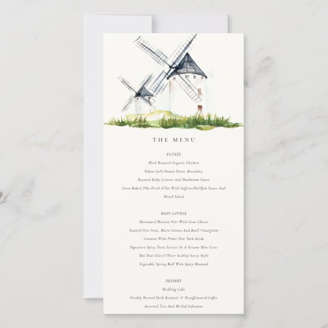 Niedliche Hochzeitskarte für rustikale Windmühle Dankeskarte (Vorderseite)