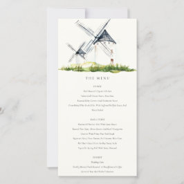 Niedliche Hochzeitskarte für rustikale Windmühle Dankeskarte