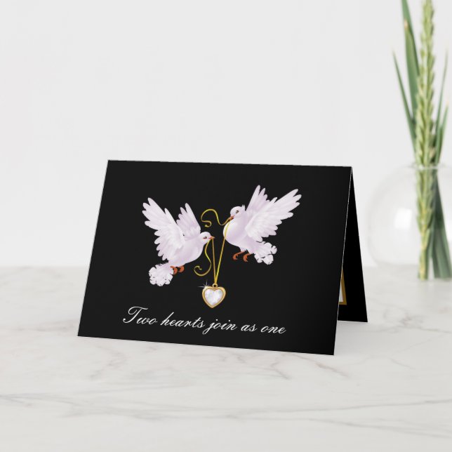 niedliche Hochzeitsliebvögel verleihen dem Gefühl Karte (Vorderseite)