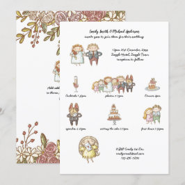 Niedliche Hochzeitstunde laden rustikal handgezeic Einladung