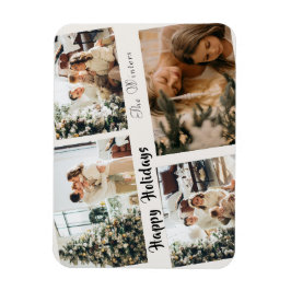 Niedliche Holiday Family Collage Accent Throw Kiss Magnet