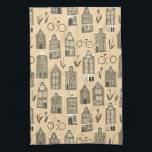 Niedliche holländische Häuser Amsterdam City Patte Geschirrtuch<br><div class="desc">Dekorieren Sie Ihre Küche mit diesem coolen Handtuch. Macht ein tolles Haus-Erwärmung oder Jubiläum Geschenk! Sie können ihn anpassen und auch Text hinzufügen. Karo in meinem Shop für viel mehr Farben und Muster und passende Küchenartikel!</div>