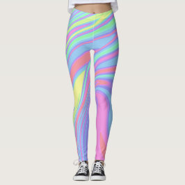 Niedliche holografische Marmorkunst Leggings