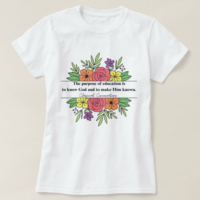 Niedliche Homeschool CC Gespräche Christlich T-Shirt (Design vorne)