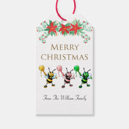 Niedliche Honey Bee Gold Frohe Weihnachtsgeschenk Geschenkanhänger