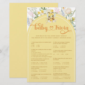 Niedliche Honig-Bee-Baby Trivia-Spiel
