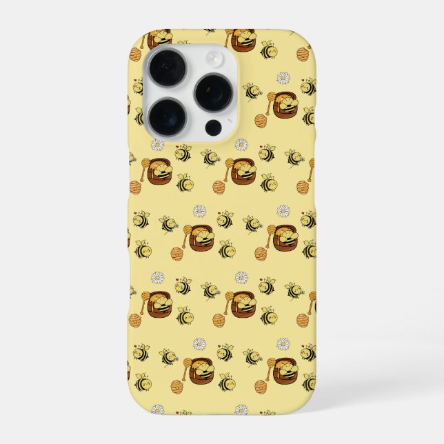 Niedliche Honigbiene mit süßem Honig iPhone 16 Pro Hülle (Rückseite)