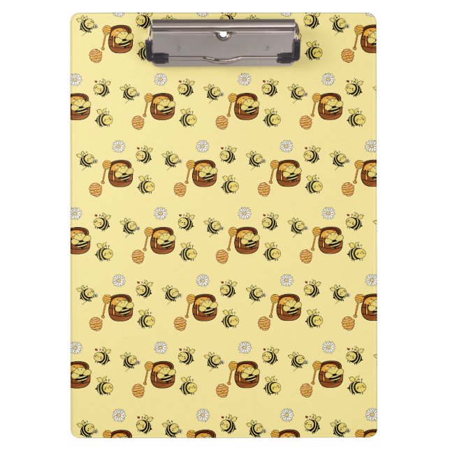 Niedliche Honigbiene mit Sweet Honey Clipboard Klemmbrett (Vorderseite)