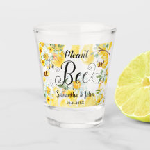 Niedliche Honigbienen Hochzeit mit gelber Blüte