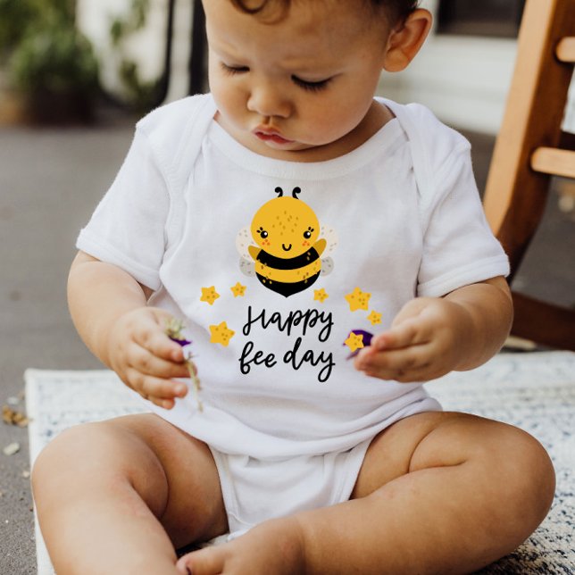 Niedliche Honigbienengelbe Sterne | Baby Bodysuit Baby Strampler (Von Creator hochgeladen)