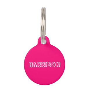 Niedliche Hotink-Rosa-Fuchsia-Hunde Haustiermarke