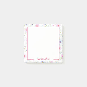 Niedliche Hübsche Blume von Dainty Pink Blauer Fl Post-it Klebezettel