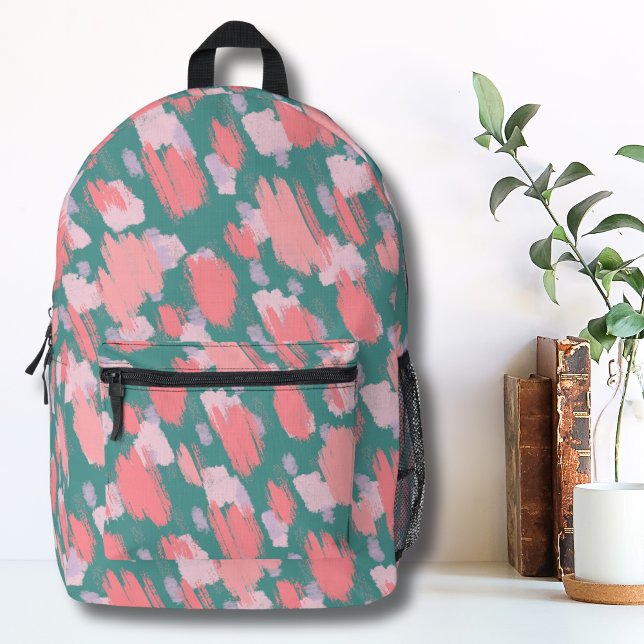 Niedliche Hübsche Muster Girls Bedruckter Rucksack (Trendy Abstract Brushstrokes Colorful Pattern Printed Backpack)