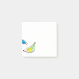 Niedliche Hühner, Aquarell Post-it Klebezettel
