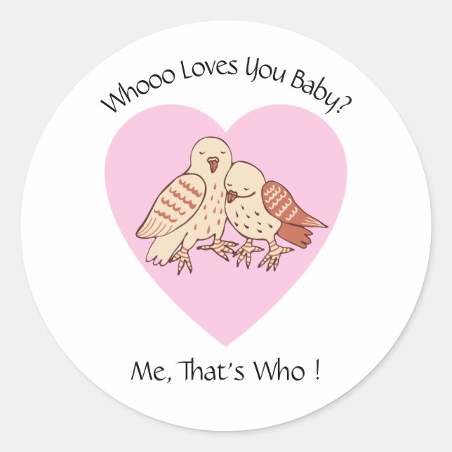 Niedliche Hühner, die Ihr Baby Dusche Valentine Li Runder Aufkleber (Vorderseite)