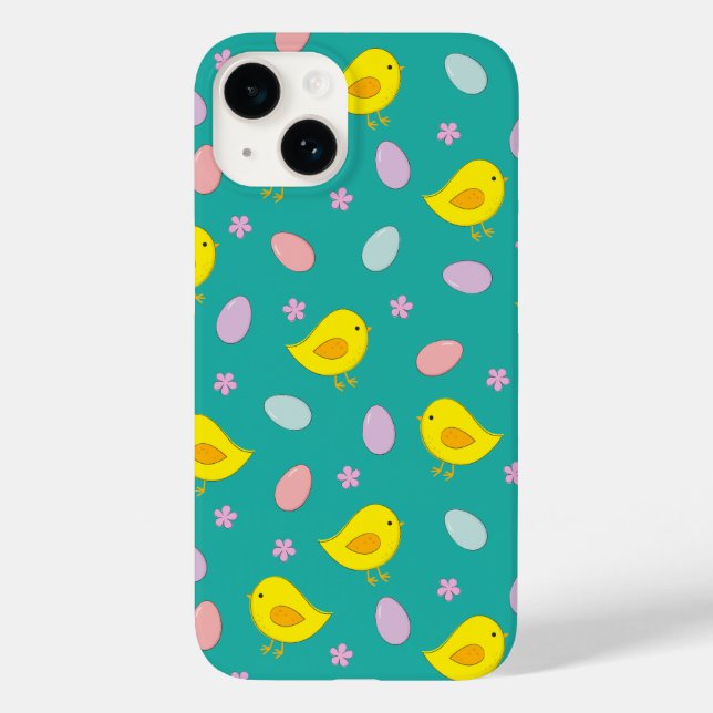 Niedliche Hühnereier Ostermuster Case-Mate iPhone 14 Hülle (Rückseite)