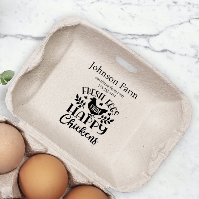 Niedliche Hühnerfarm Frische Eier Faltschachtel mi Gummistempel (Von Creator hochgeladen)