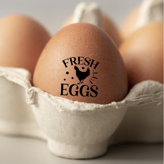 Niedliche Hühnerfarm Frische Eier Gummistempel (Von Creator hochgeladen)