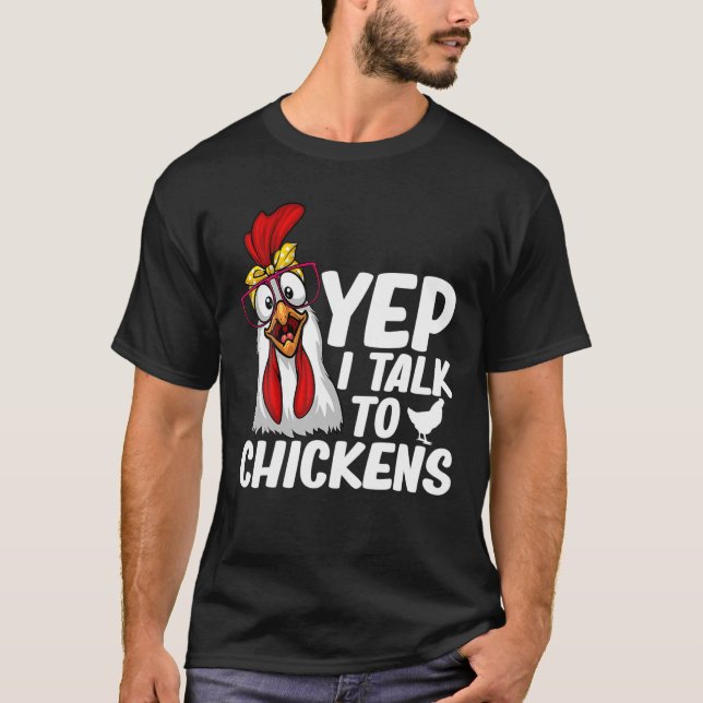 Niedliche Hühnerkunst Männer Frauen Kinder Bauer H T-Shirt (Vorderseite)