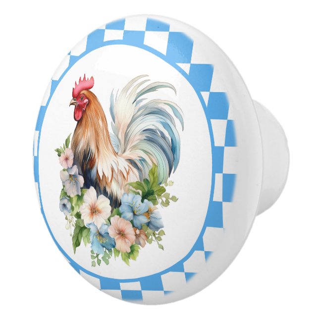 Niedliche Hühnerliebhaber Keramikknauf (Rechts)