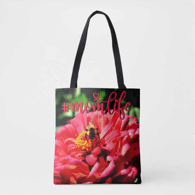 Niedliche Hummel aus roter Koralle Tasche (Vorderseite)