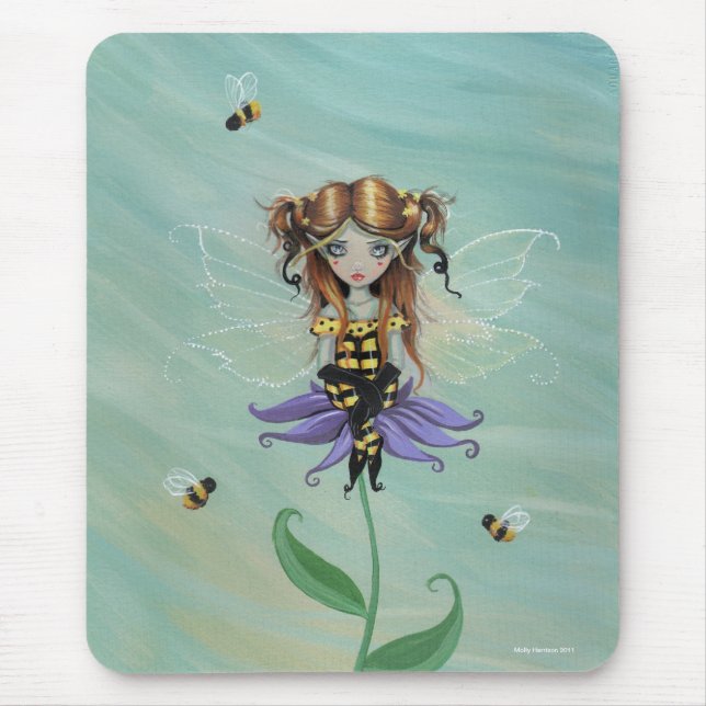 Niedliche Hummel Bee Fairy Mousepad (Vorne)