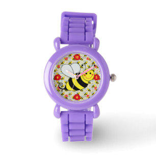 Niedliche Hummel-Biene mit Muster Armbanduhr
