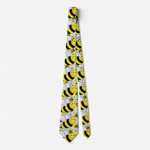 Niedliche Hummel-Biene mit Muster Krawatte