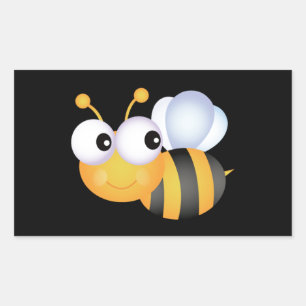 Niedliche Hummel-Biene Rechteckiger Aufkleber
