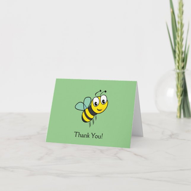 Niedliche Hummel Honey Bee Danke-Card Dankeskarte (Vorderseite)