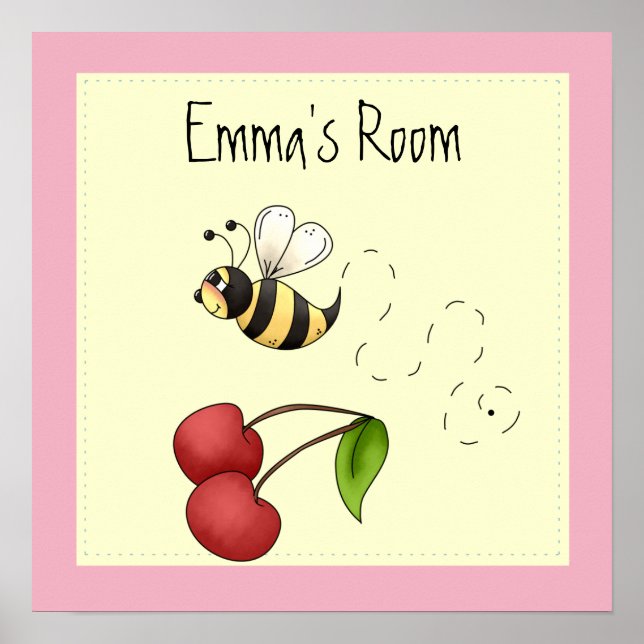 Niedliche Hummel Personalisiert Poster (Vorne)
