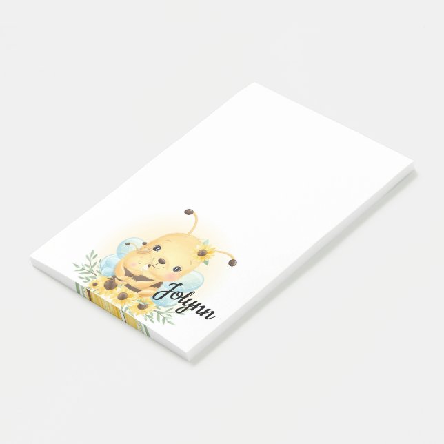 Niedliche Hummel Post-it Klebezettel (angewinkelt)