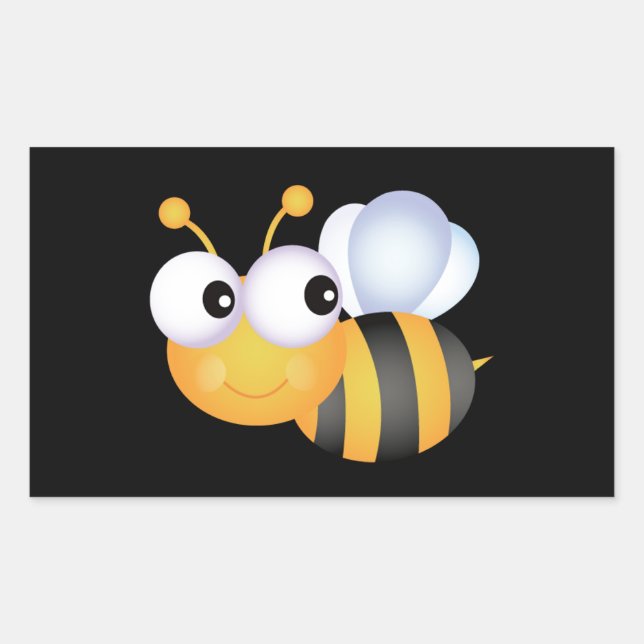 Niedliche Hummel Rechteckiger Aufkleber (Vorderseite)